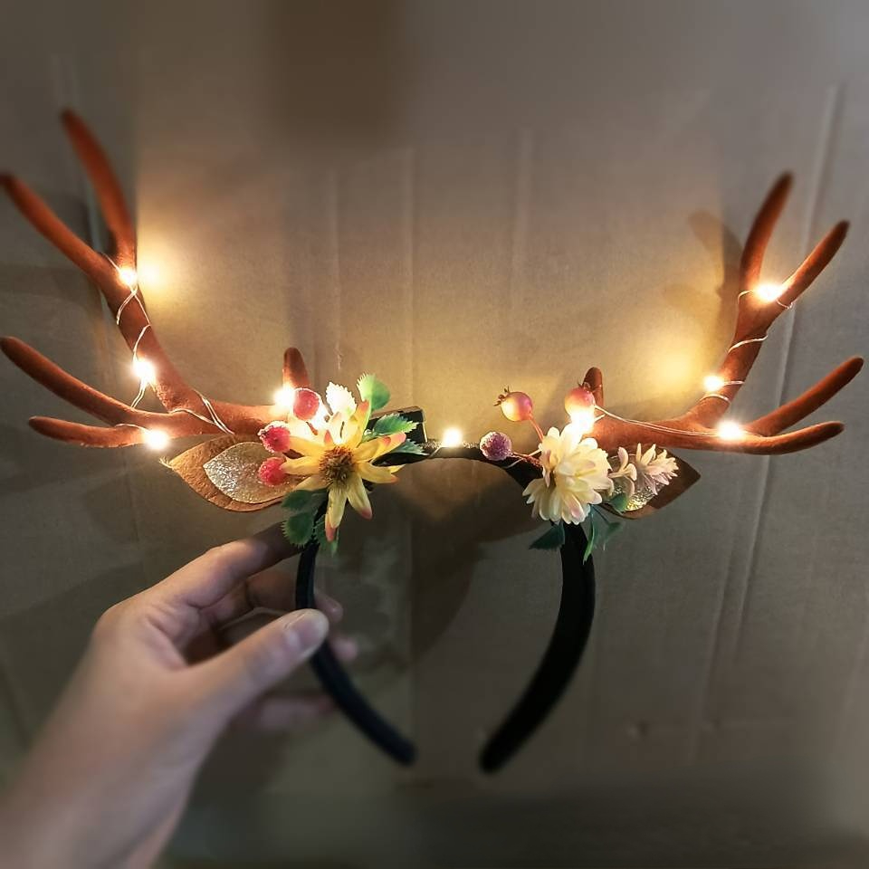 Reindeer Antlers Headband - Reindeer Antlers Light up Headbands LED