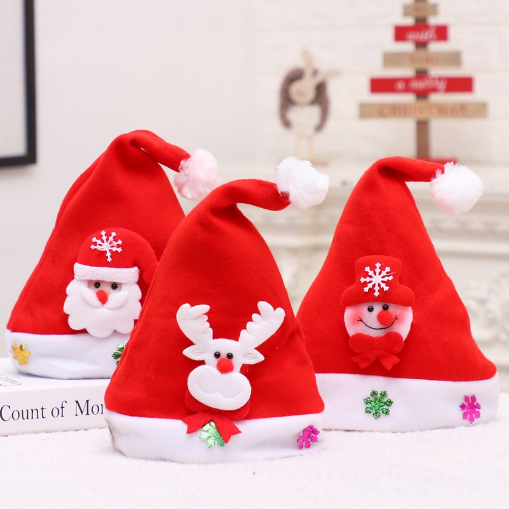 Santa Hat Plush - New Year Elk Santa Claus Cap