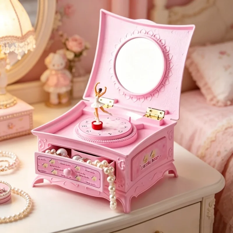 Snow Globe Musical - Classic Rotating Ballerina Music Box Hand