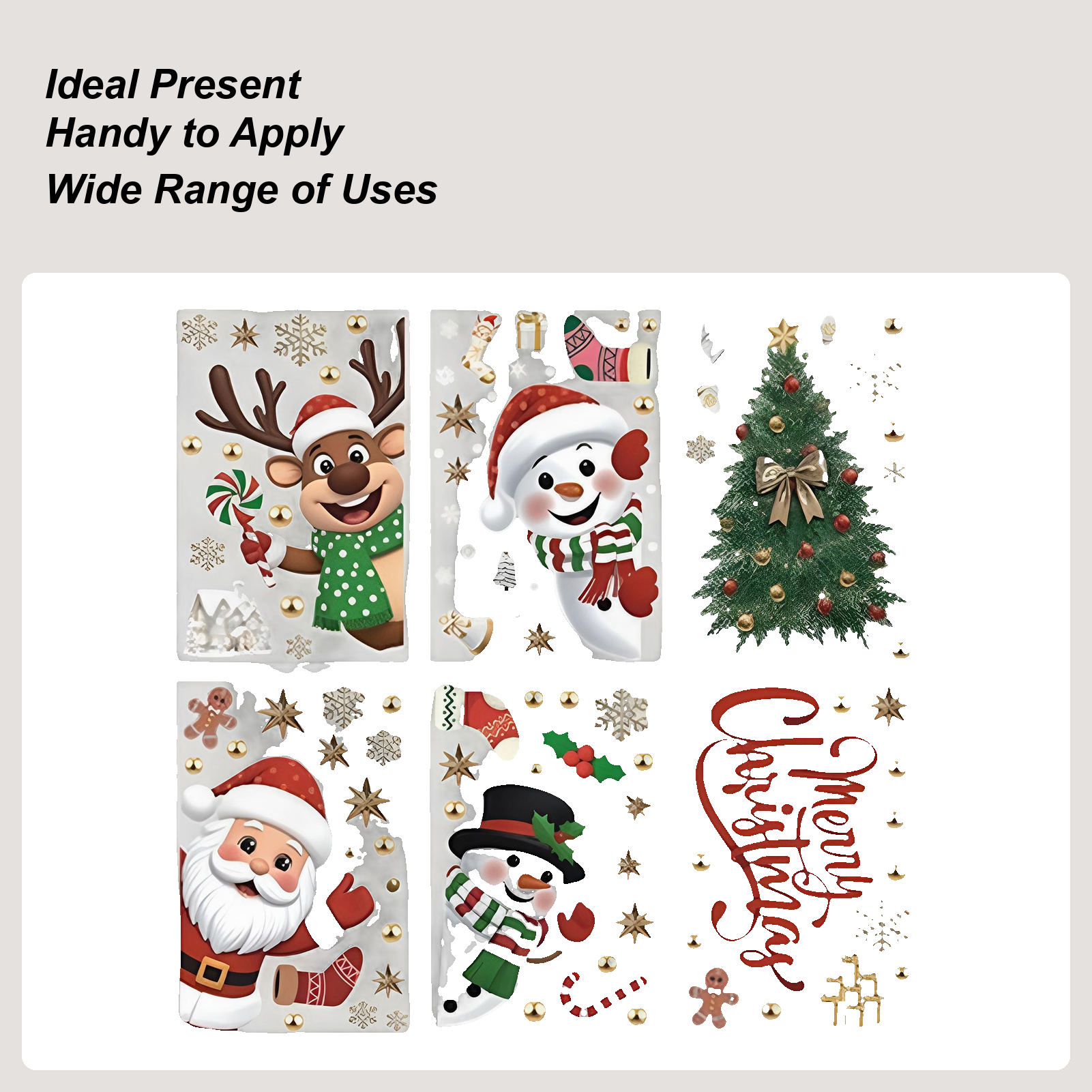 Christmas Window Decorations H - Snowflake Window Decal 评论和价格