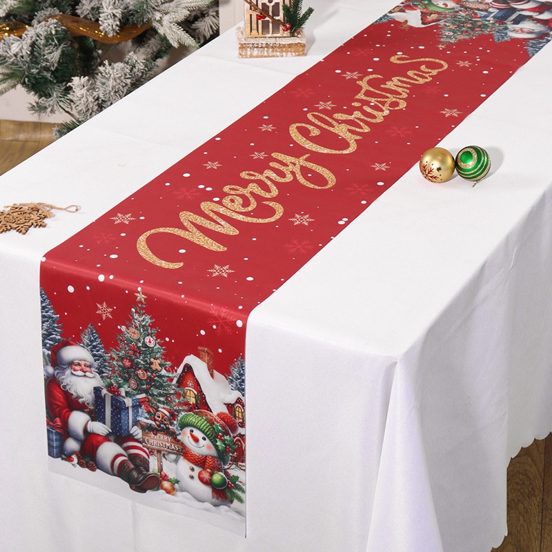 Christmas Santa Snowman Table  - Christmas Table Runner 评论和价格
