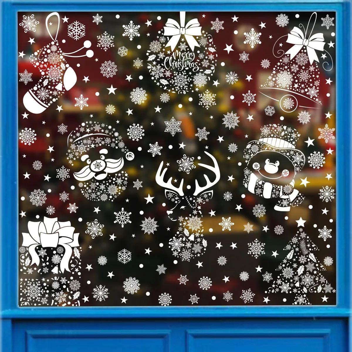 Christmas Wall Sticker Snowfla - Snowflake Window Decal 评论和价格