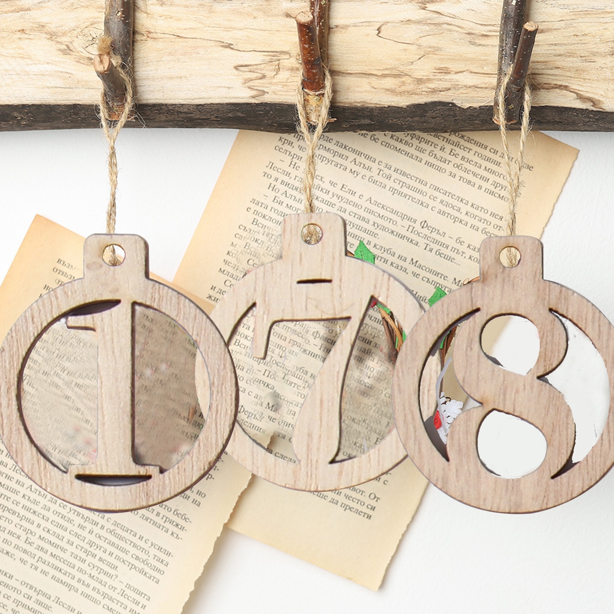 Number 1-25 Digital Wooden Chr - Advent Calendar Gift 评论和价格