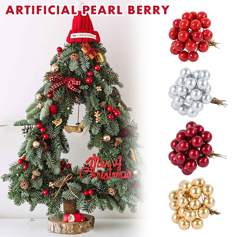 100/200pcs Pearl Stamens Mini  - Christmas Wreath Fake 评论和价格