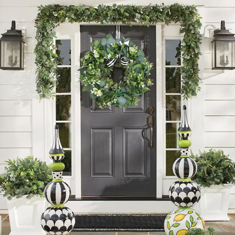 Eucalyptus Wreath Flowers Gift - Christmas Wreath Fake 评论和价格