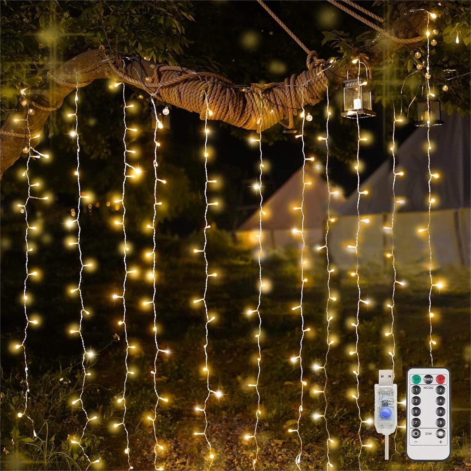 Curtain Lights For Bedroom 200 - Led Fairy String Lights 评论和价格