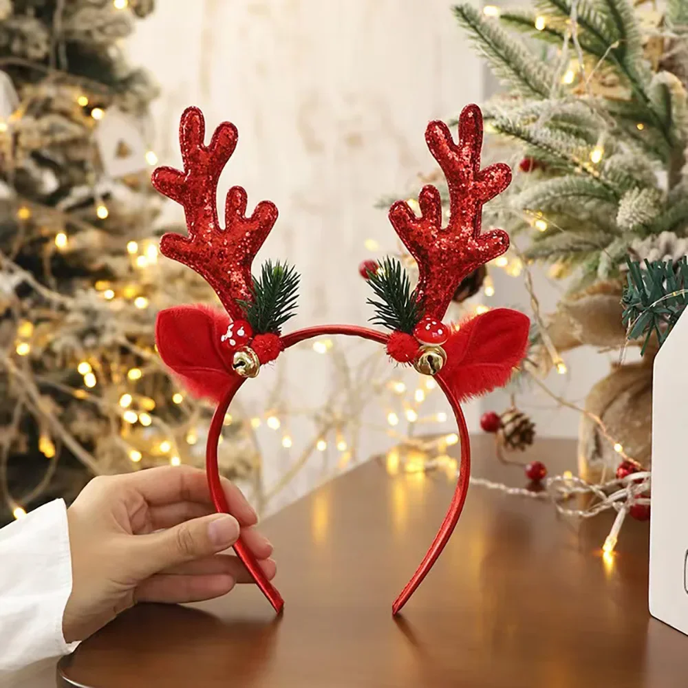 ！Christmas Glitter Deer Antler - Reindeer Antlers Headband 评论和价格
