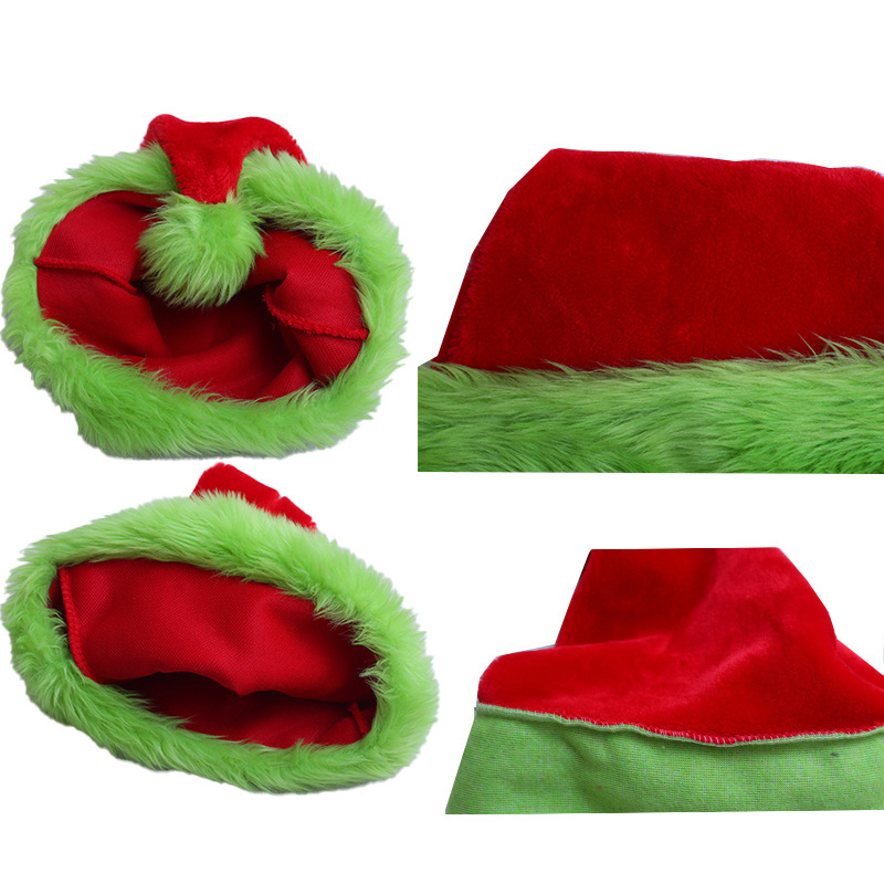 1pc, Santa Claus hat Christmas - Santa Hat Plush 评论和价格