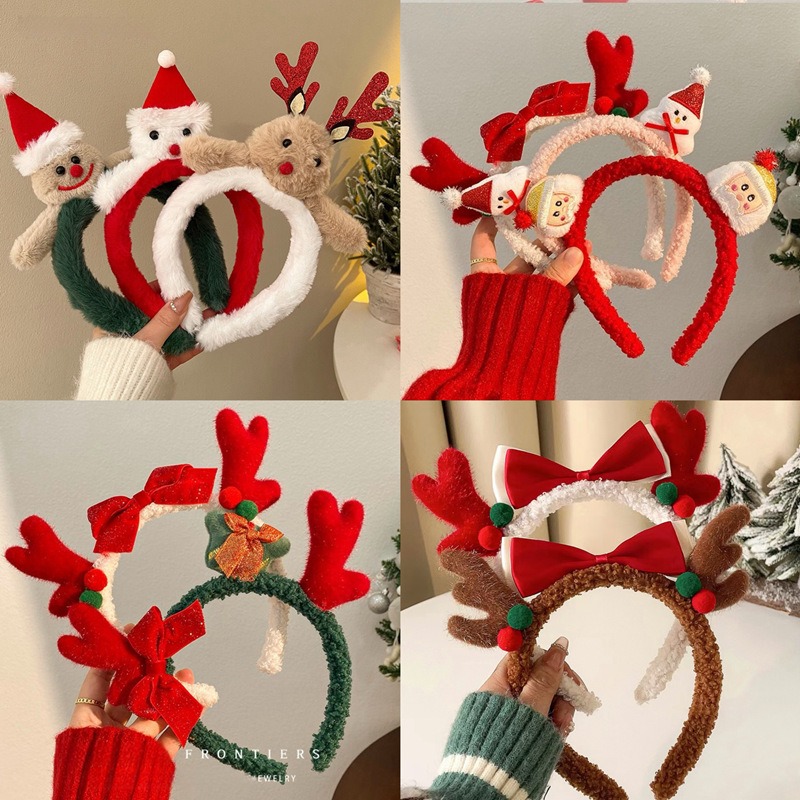 Christmas Santa Cute Bear Plus - Reindeer Antlers Headband 评论和价格