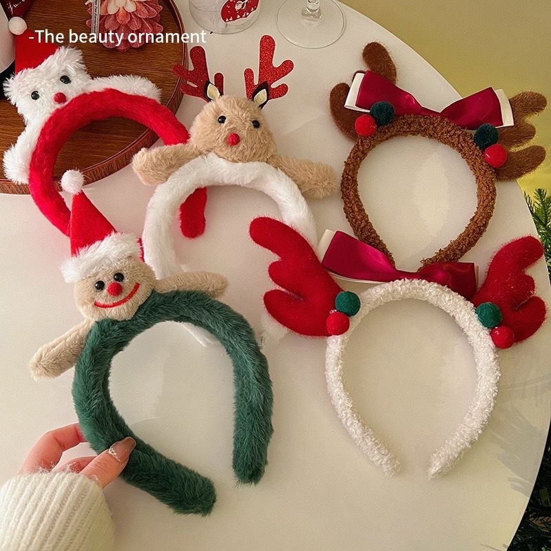 Christmas Santa Cute Bear Plus - Reindeer Antlers Headband 评论和价格