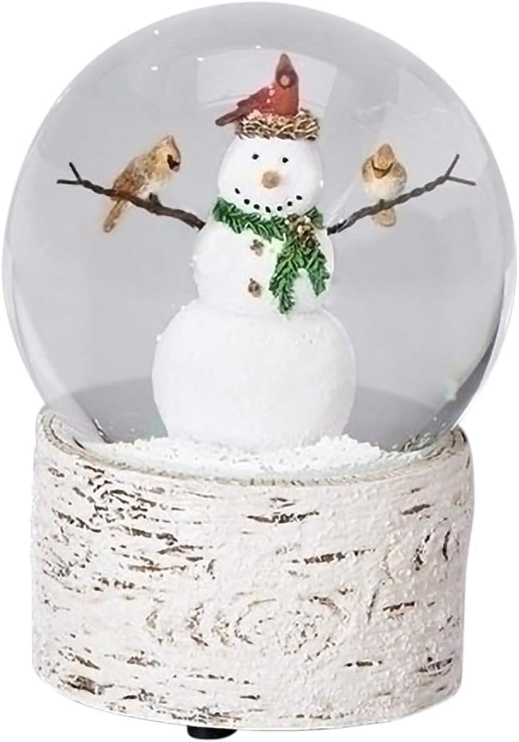 Snowman with Cardinal Friends  - Snow Globe Musical 评论和价格