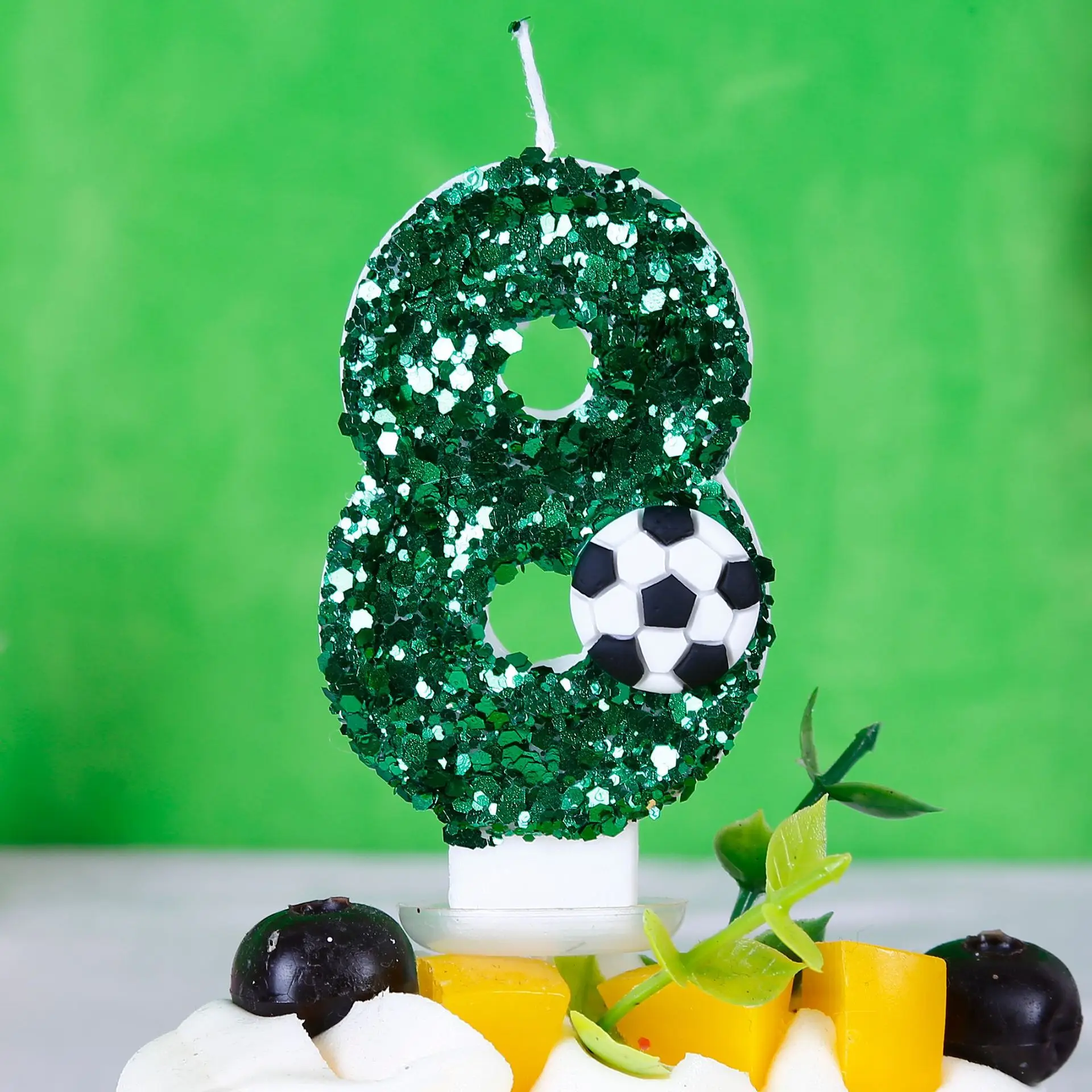 Boy Series 3D Green Football B - Holiday Candle Set 评论和价格