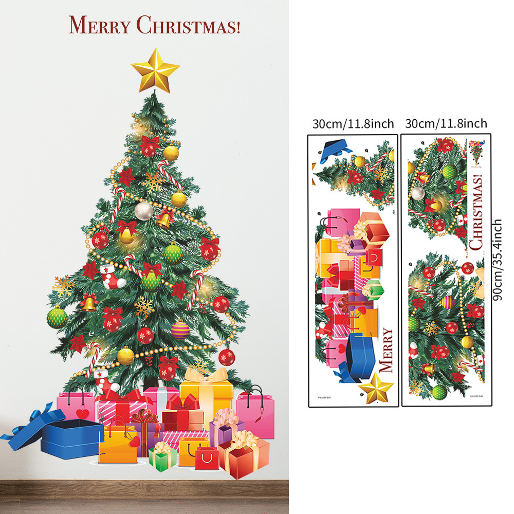 Christmas Tree Wall Stickers G - Snowflake Window Decal 评论和价格