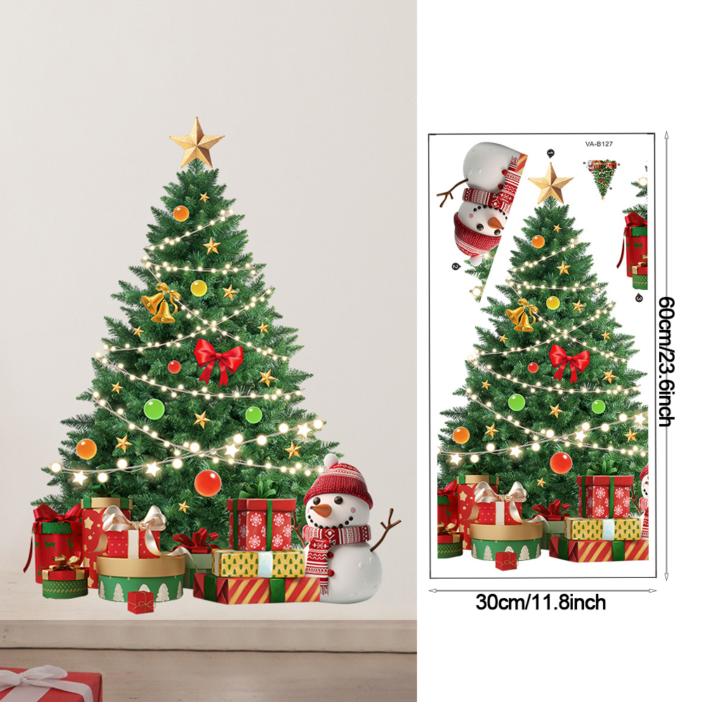 Christmas Tree Wall Stickers G - Snowflake Window Decal 评论和价格