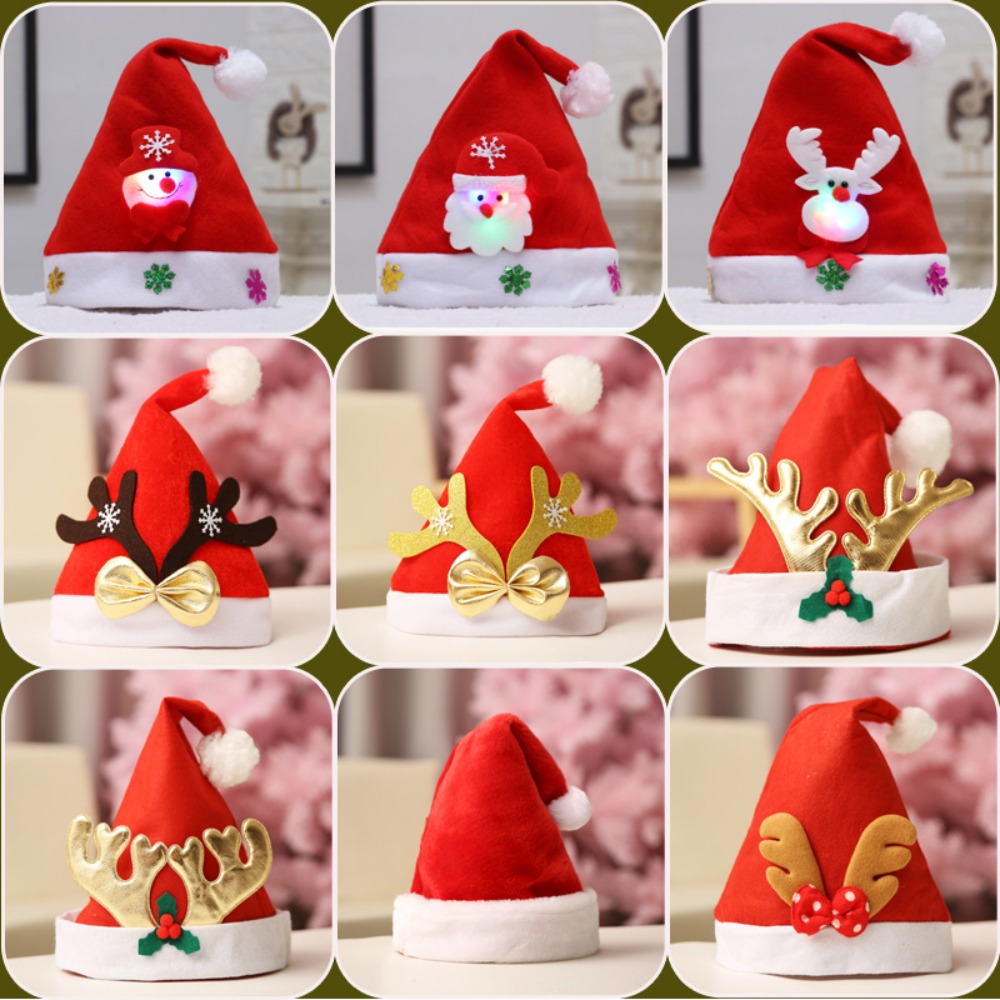 New Year Elk Santa Claus Cap N - Santa Hat Plush 评论和价格