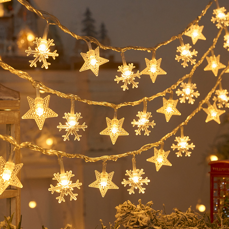 1.5M/3M Snowflake star LED Str - Led Fairy String Lights 评论和价格