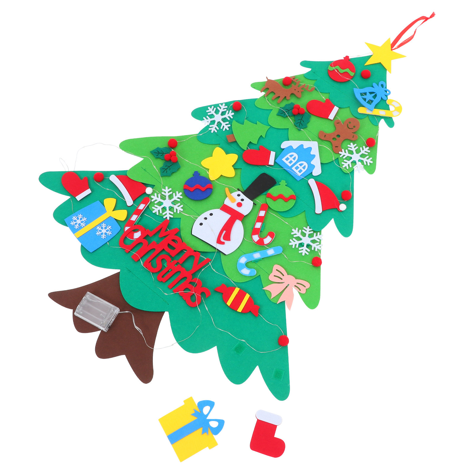 1Set Felt Christmas Tree Wall  - Christmas Stocking Hanging 评论和价格