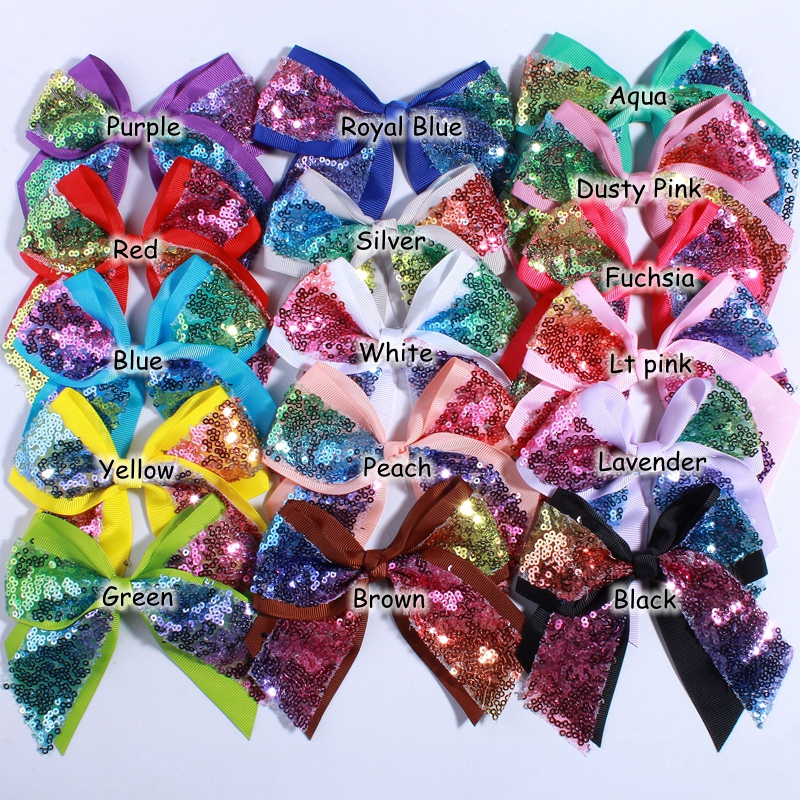 12CM Big Bling Sequins Grosgra - Ribbon Bow Gift 评论和价格