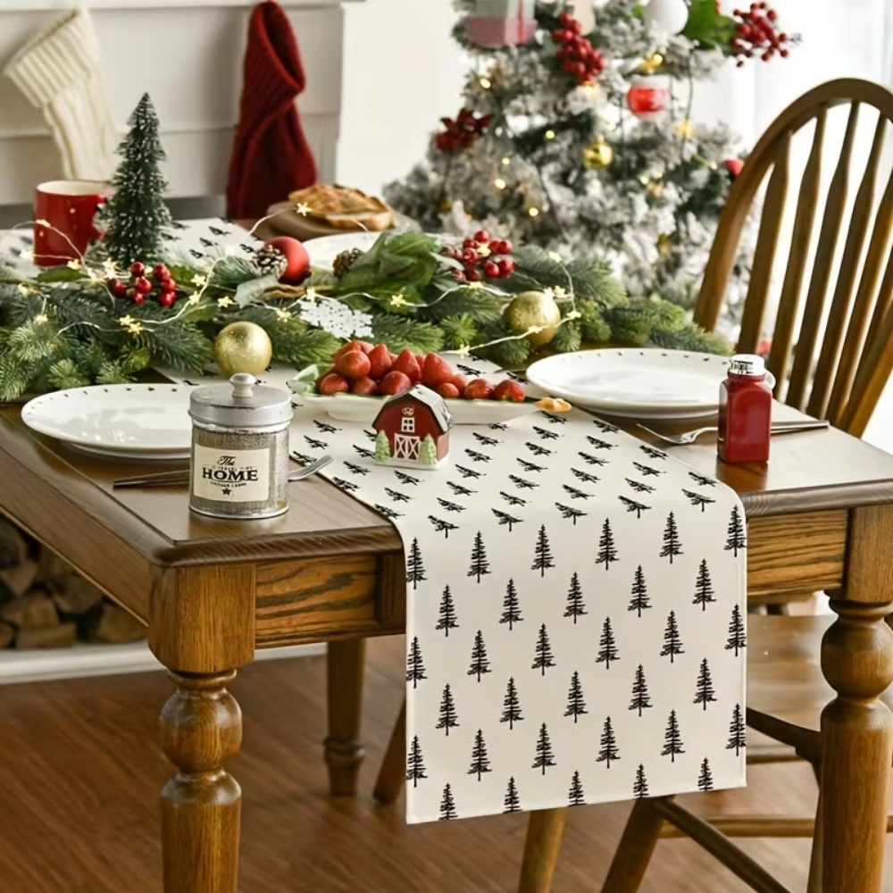 Minimalist Christmas Tree Tabl - Christmas Table Runner 评论和价格