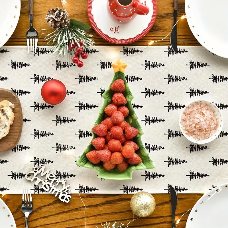 Minimalist Christmas Tree Tabl - Christmas Table Runner 评论和价格