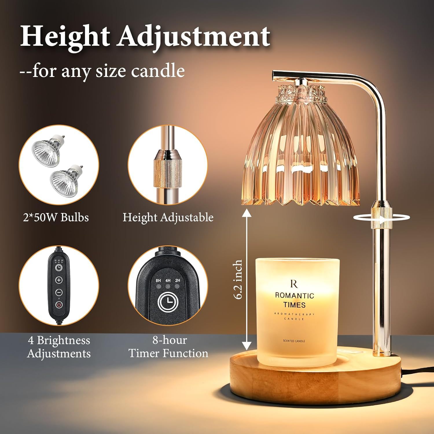 Adjustable Height Aromatherapy - Holiday Candle Set 评论和价格