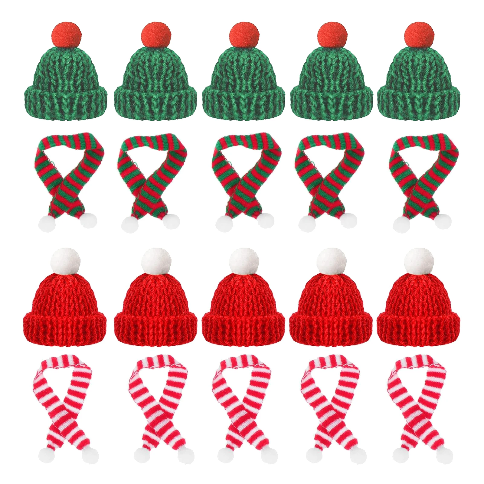 10/20pcs Mini Santa Hat & Scar - Santa Hat Plush 评论和价格