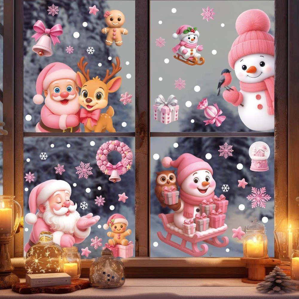 Cartoon PVC Window Stickers Sn - Snowflake Window Decal 评论和价格