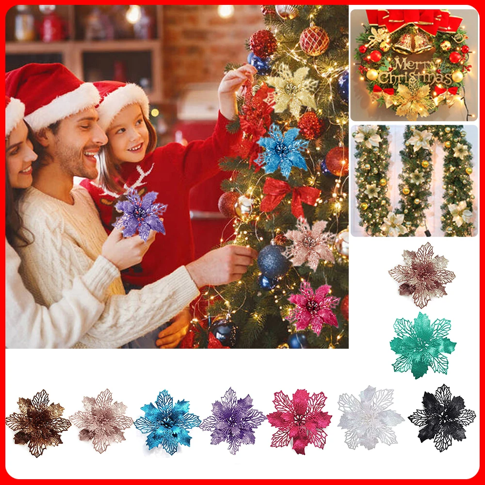 9cm Glitter Artifical Christma - Christmas Wreath Fake 评论和价格