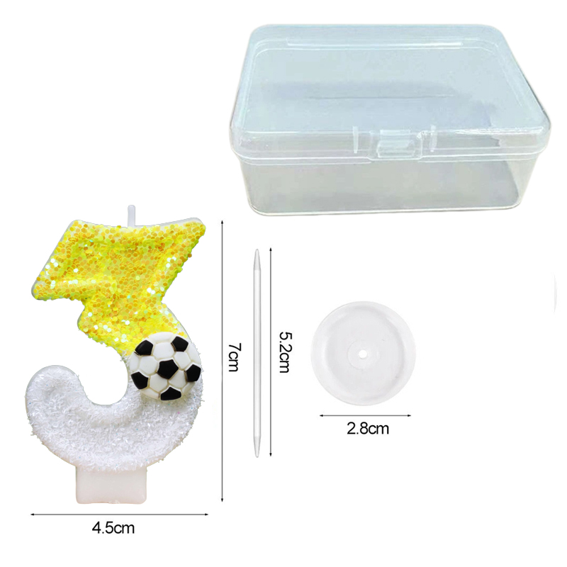 Yellow White Sequins Sports Fo - Holiday Candle Set 评论和价格