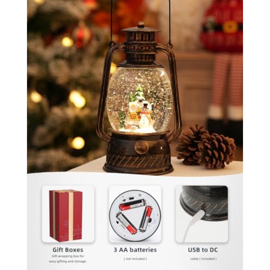 Christmas Decorations Snow Glo - Snow Globe Musical 评论和价格