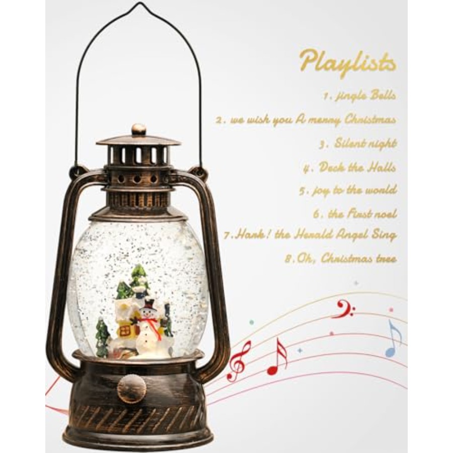 Christmas Decorations Snow Glo - Snow Globe Musical 评论和价格