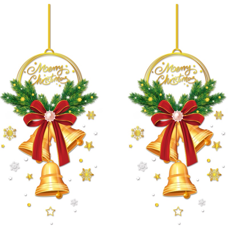 Gold Christmas Tree Snowflake  - Snowflake Window Decal 评论和价格