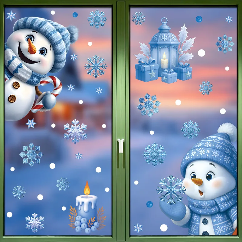 1Set Christmas Snowflake Windo - Snowflake Window Decal 评论和价格