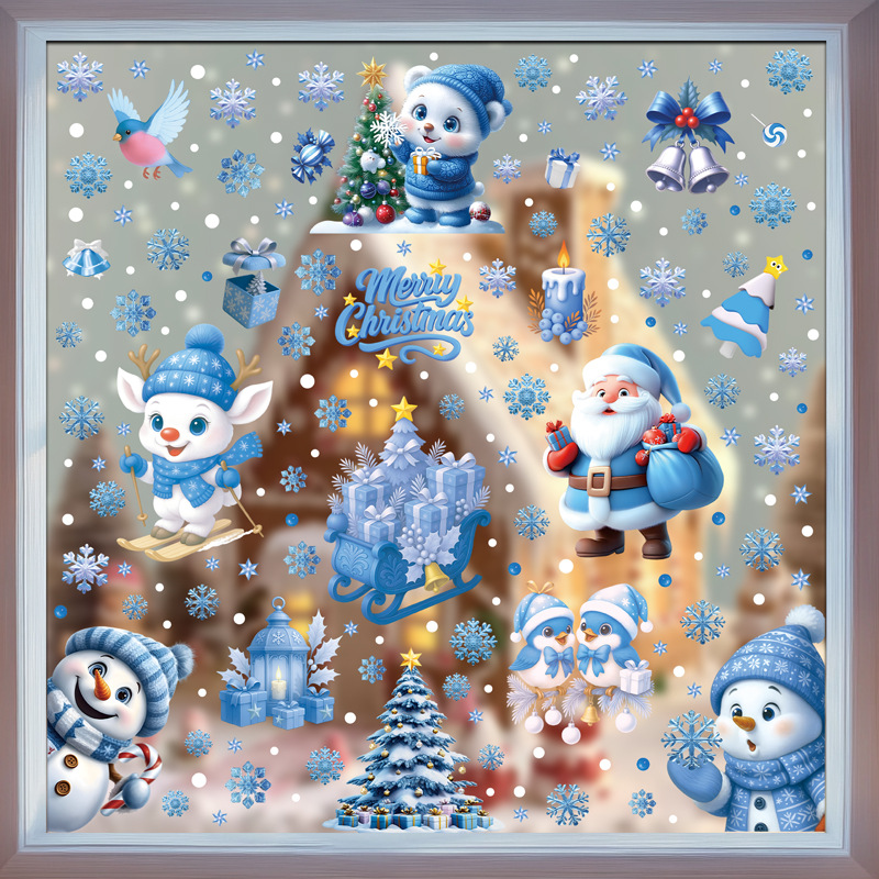 1Set Christmas Snowflake Windo - Snowflake Window Decal 评论和价格