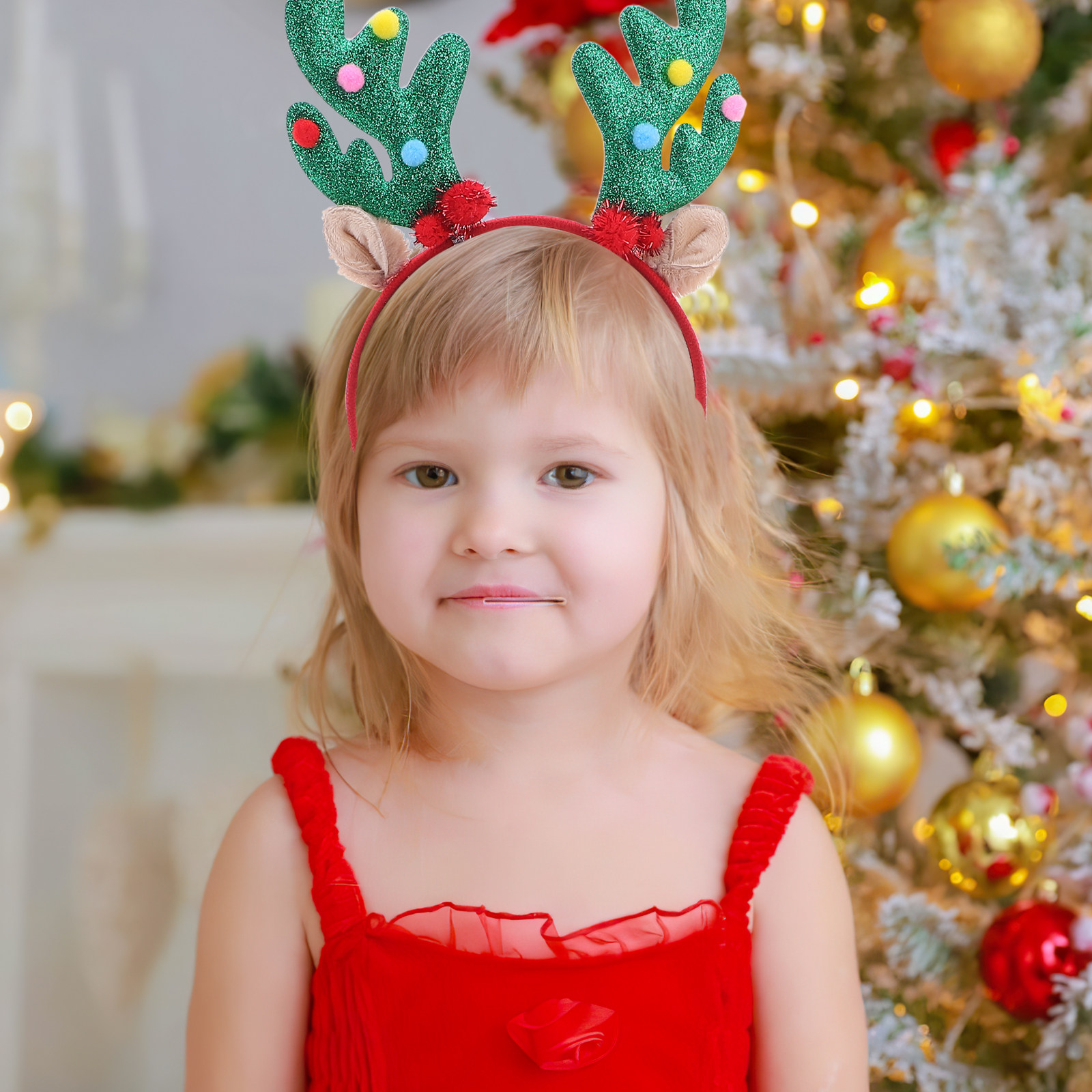 2Pcs Christmas Deer Antlers He - Reindeer Antlers Headband 评论和价格