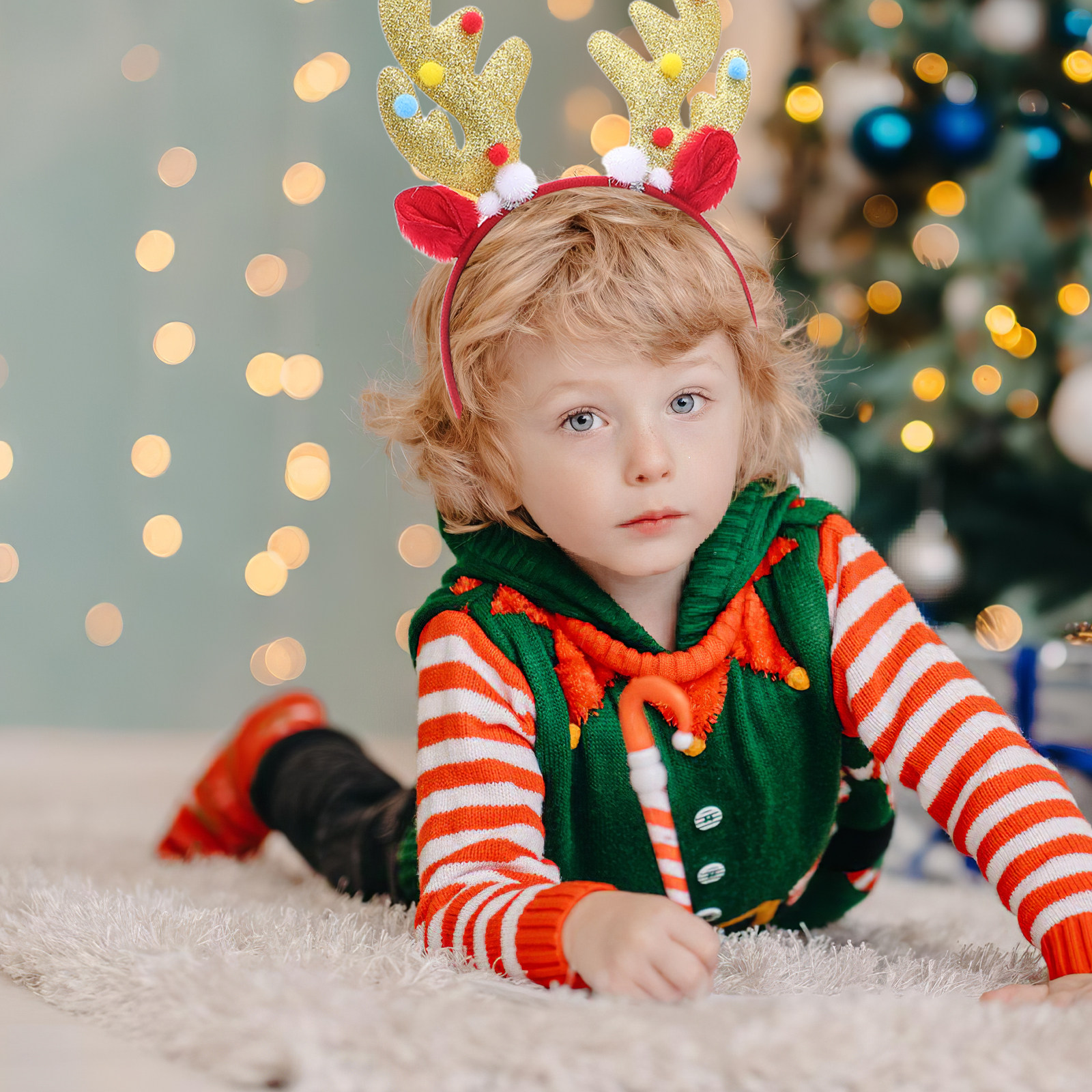 2Pcs Christmas Deer Antlers He - Reindeer Antlers Headband 评论和价格