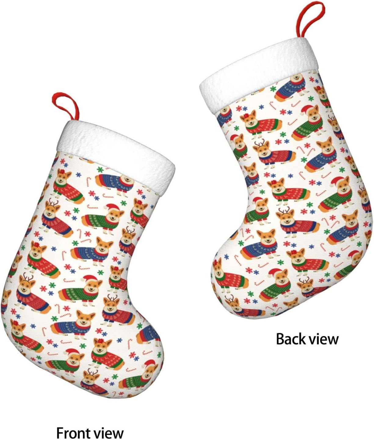 Christmas Corgi Dog Christmas  - Christmas Stocking Hanging 评论和价格