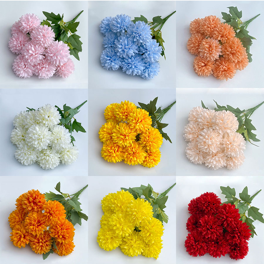 Artificial Flower Bouquet Chry - Christmas Wreath Fake 评论和价格