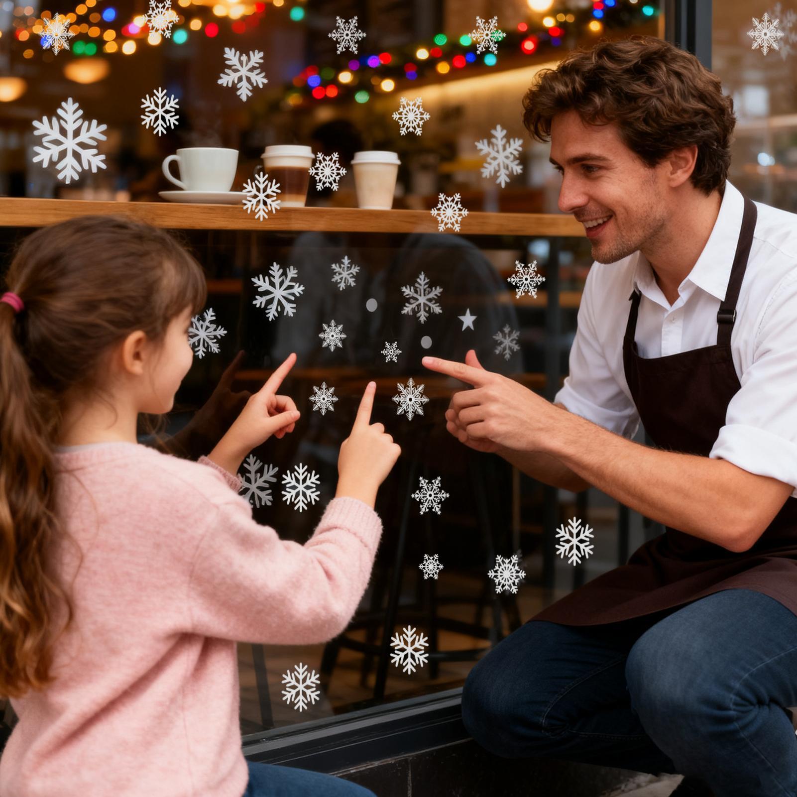 Snowflake Window Clings Static - Snowflake Window Decal 评论和价格