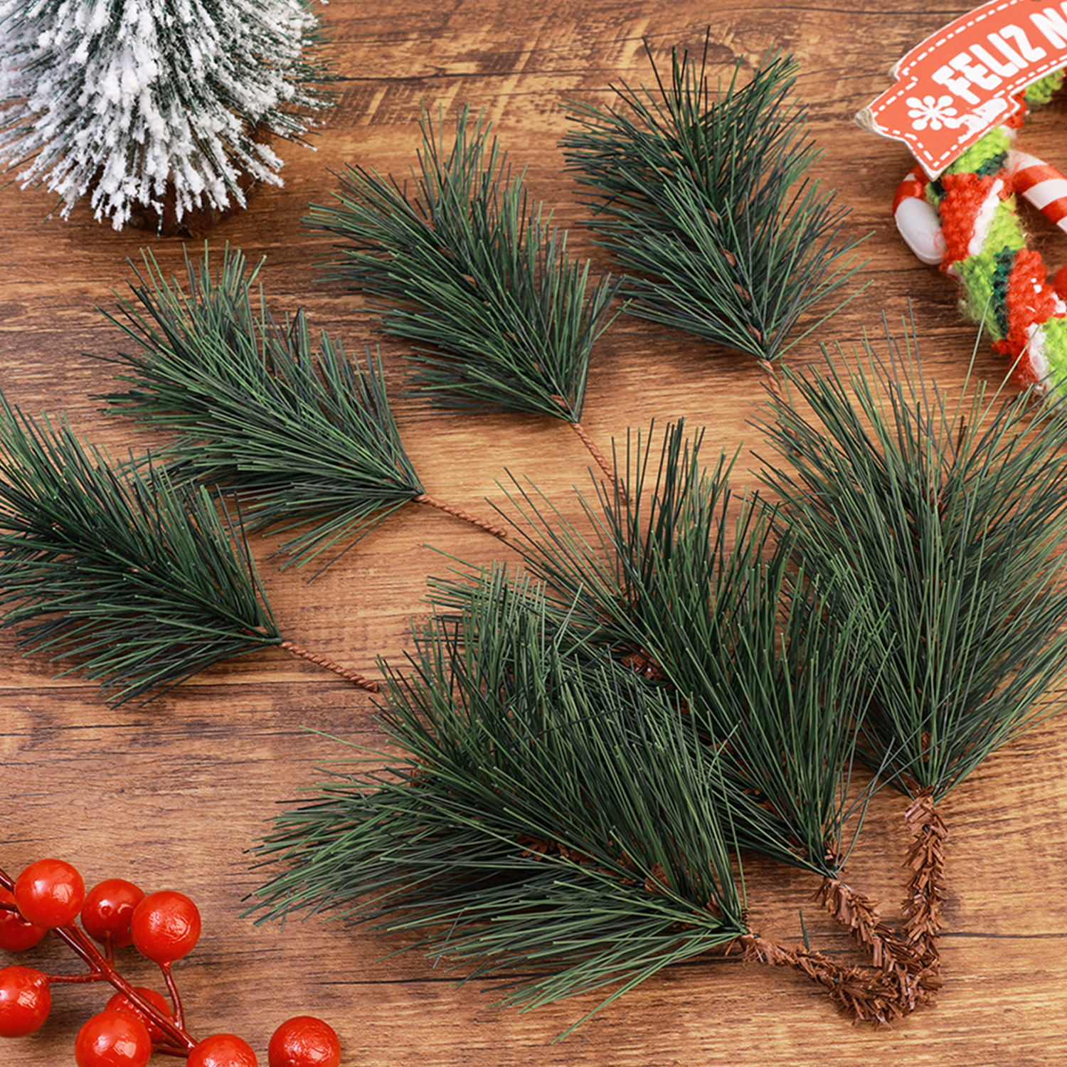 Fake Tree Leaves Branches Arti - Christmas Tree Artificial 评论和价格
