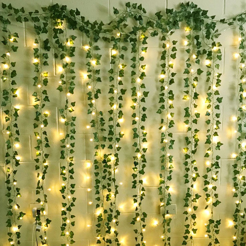 2.3m Silk Leaves Fake Creeper  - Led Fairy String Lights 评论和价格