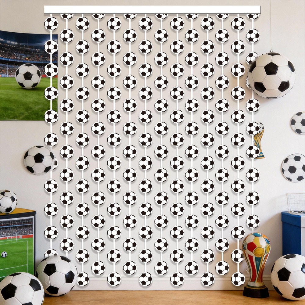 Soccer Football Theme Rain Cur - Tinsel Garland Decoration 评论和价格