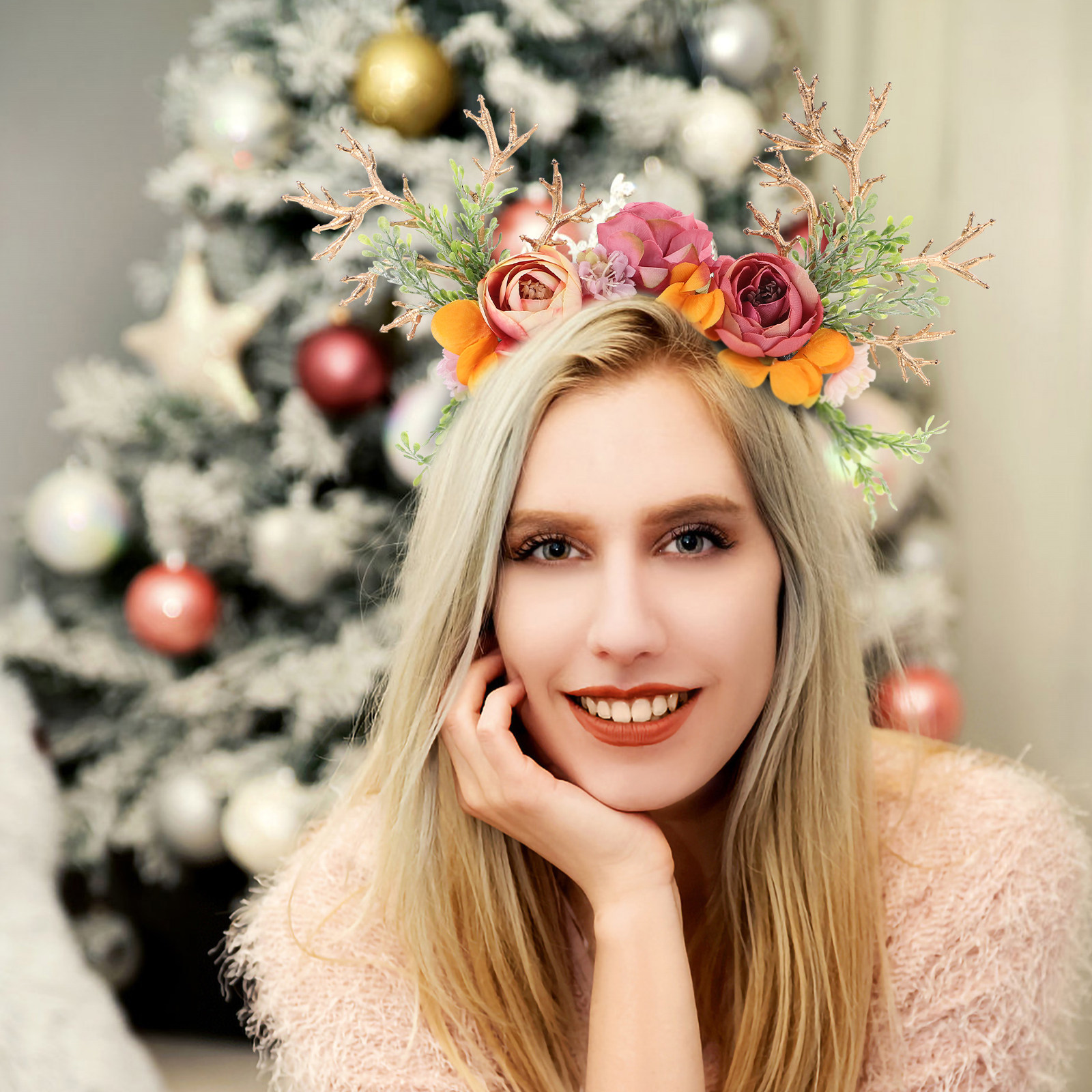 Christmas Antler Headband Prem - Reindeer Antlers Headband 评论和价格