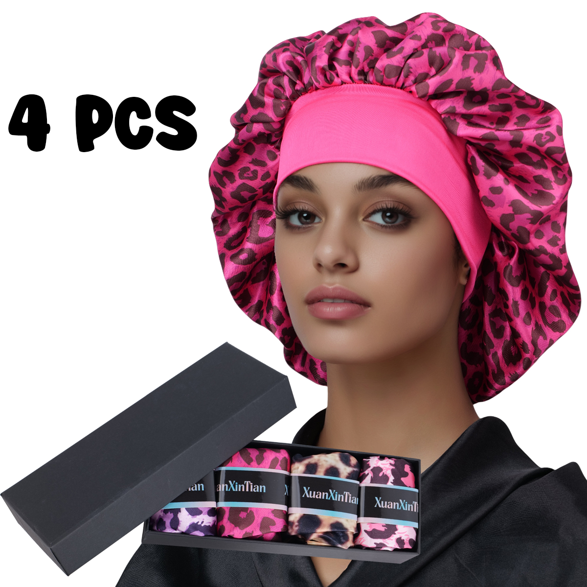 4PCS Mystery Hair Bonnet Gift  - Gift Box Wrap Set 评论和价格