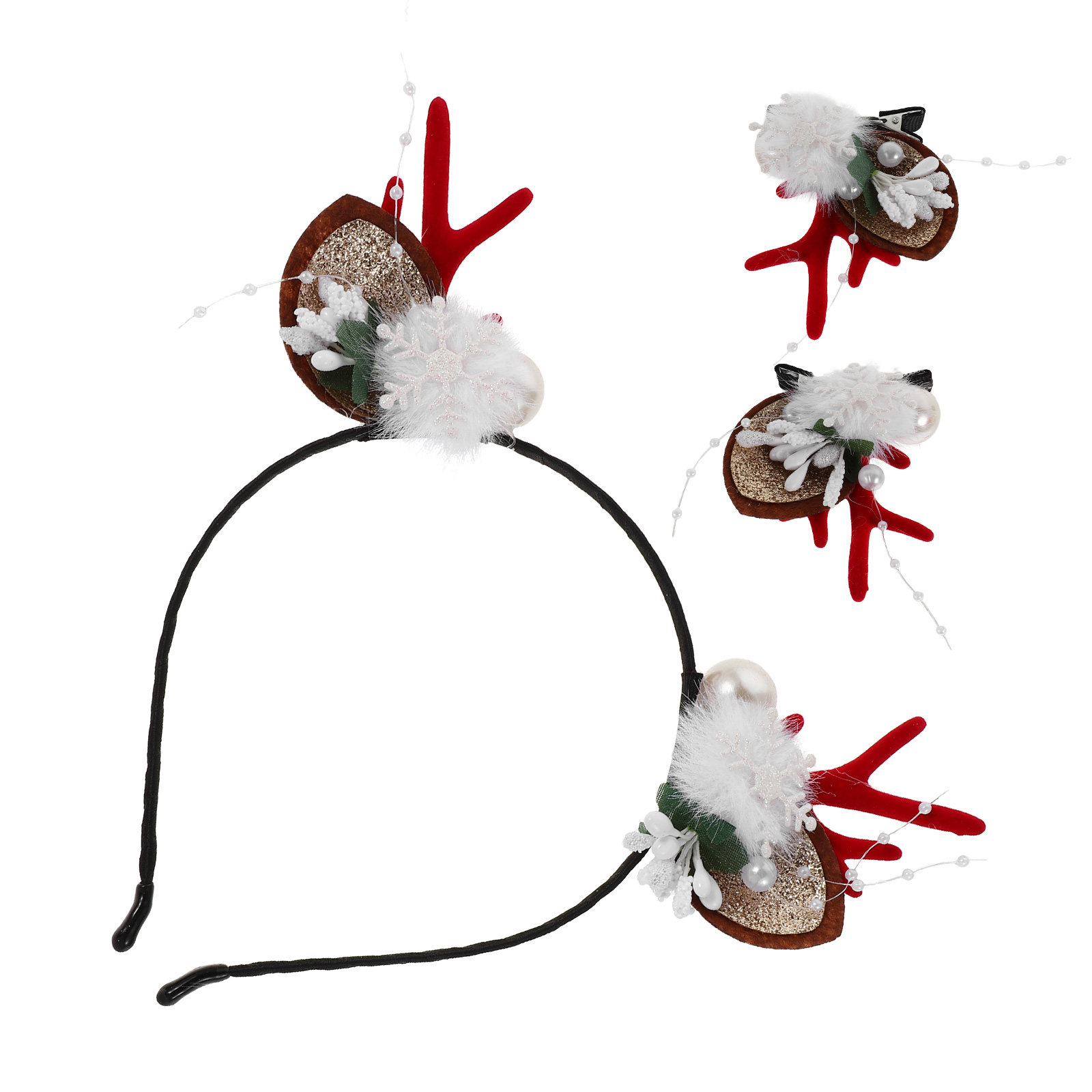 4Pcs Festive Reindeer Antlers  - Reindeer Antlers Headband 评论和价格