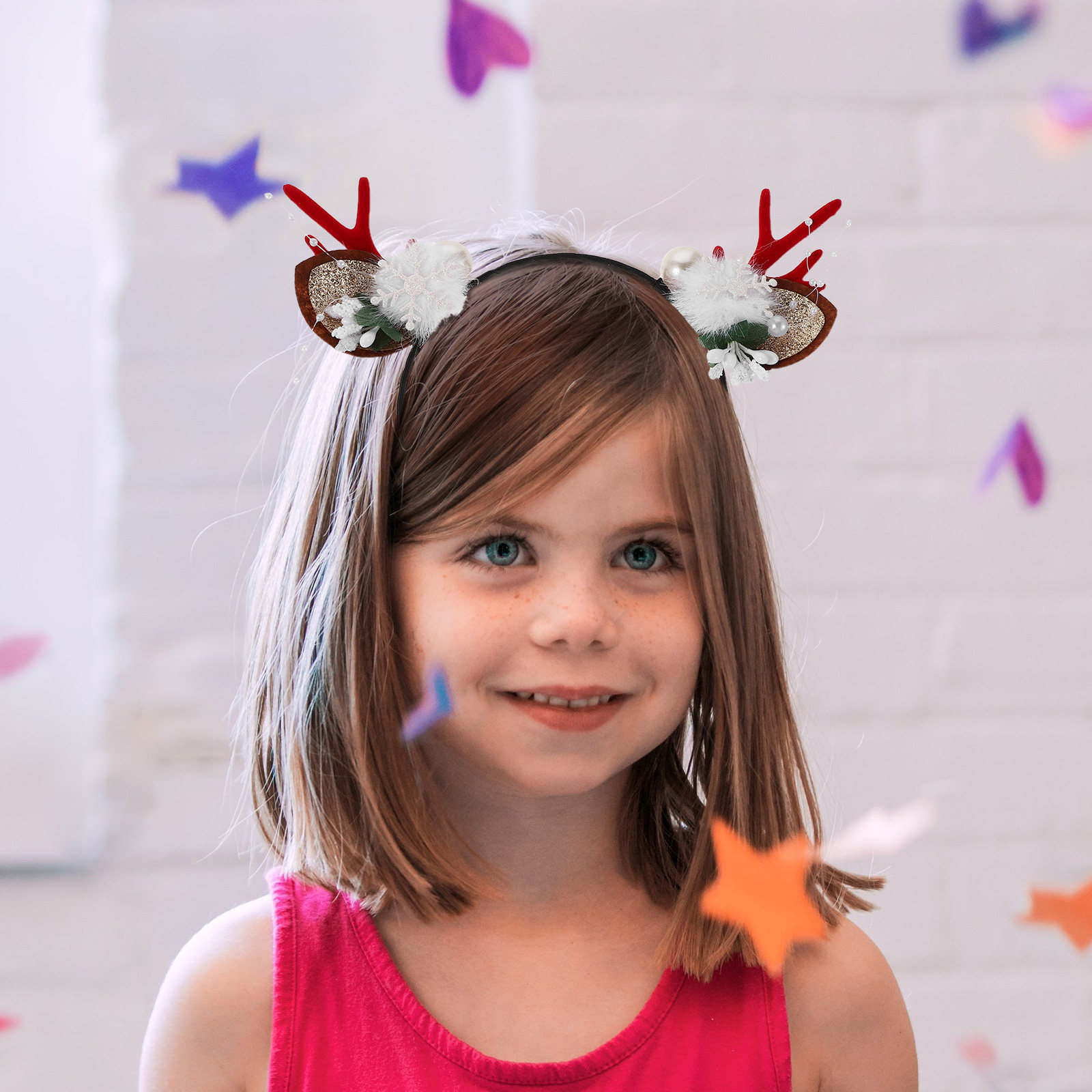 4Pcs Festive Reindeer Antlers  - Reindeer Antlers Headband 评论和价格