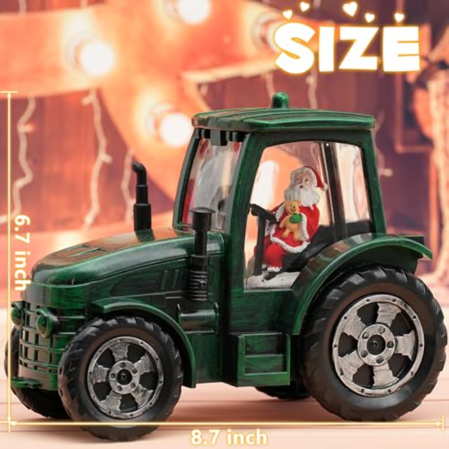 Christmas Snow Globe Tractor S - Snow Globe Musical 评论和价格