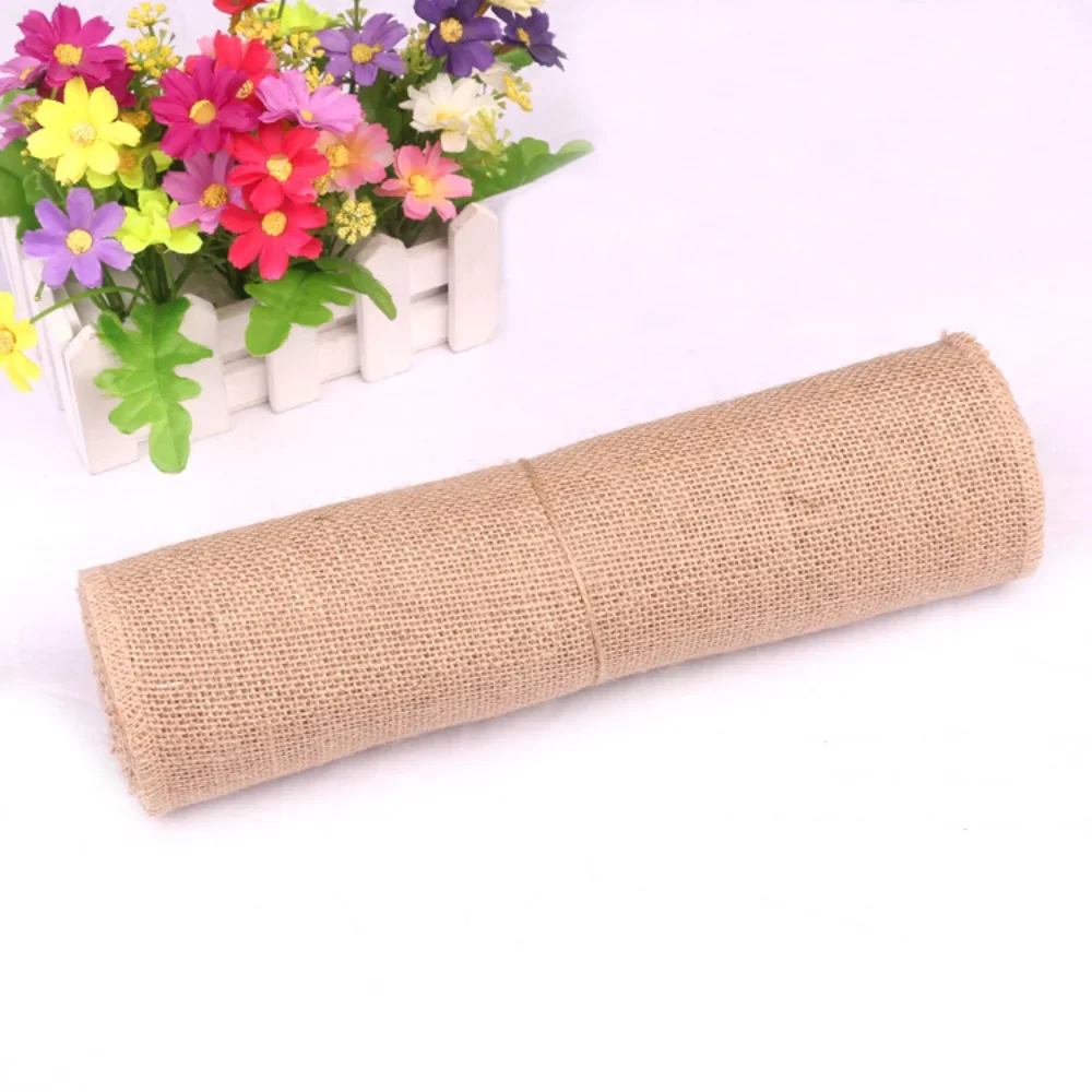 Natural Beige Burlap Roll 30cm - Christmas Table Runner 评论和价格