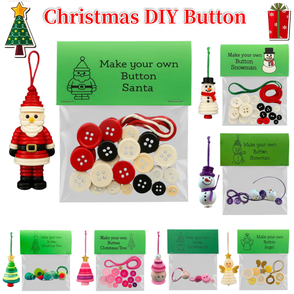 DIY Button Snowman Ornament Ki - Christmas Stocking Hanging 评论和价格