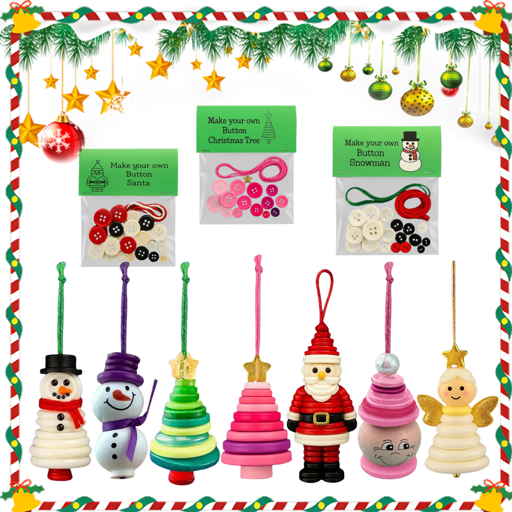 DIY Button Snowman Ornament Ki - Christmas Stocking Hanging 评论和价格